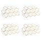 Iron Tabletop Wine Glass Rack Modern Stackable Wine Bottle Holder in Gold 14"L x 7"W x 7"H Gold 4 Piece Set Clearhalo 'furn' 'furn_wine_racks' 'Furniture' 'Kitchen & Dining Furniture' 'Wine Racks' 'wine_racks' 6852597