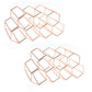Iron Tabletop Wine Glass Rack Modern Stackable Wine Bottle Holder in Gold 14"L x 7"W x 7"H Rose Gold 2 Piece Set Clearhalo 'furn' 'furn_wine_racks' 'Furniture' 'Kitchen & Dining Furniture' 'Wine Racks' 'wine_racks' 6852599