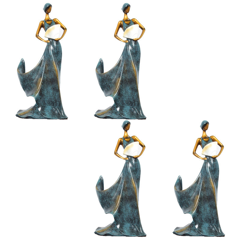 Countertop Wine Glass Rack Luxury Single Wine Bottle Holder Kitchen 7"L x 6"W x 14"H Blue 4 Piece Set Clearhalo 'furn' 'furn_wine_racks' 'Furniture' 'Kitchen & Dining Furniture' 'Wine Racks' 'wine_racks' 6852617