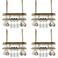 Stainless Steel Wine Holder Rack Modern Style Hanging Wine Rack Holder 31"L x 12"W x 13"H 4 Piece Set Clearhalo 'furn' 'furn_wine_racks' 'Furniture' 'Kitchen & Dining Furniture' 'Wine Racks' 'wine_racks' 6852635