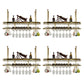 Stainless Steel Wine Holder Rack Modern Style Hanging Wine Rack Holder 36"L x 11"W x 47"H 4 Piece Set Clearhalo 'furn' 'furn_wine_racks' 'Furniture' 'Kitchen & Dining Furniture' 'Wine Racks' 'wine_racks' 6852646