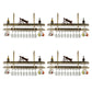 Stainless Steel Wine Holder Rack Modern Style Hanging Wine Rack Holder 59"L x 12"W x 13"H 4 Piece Set Clearhalo 'furn' 'furn_wine_racks' 'Furniture' 'Kitchen & Dining Furniture' 'Wine Racks' 'wine_racks' 6852650