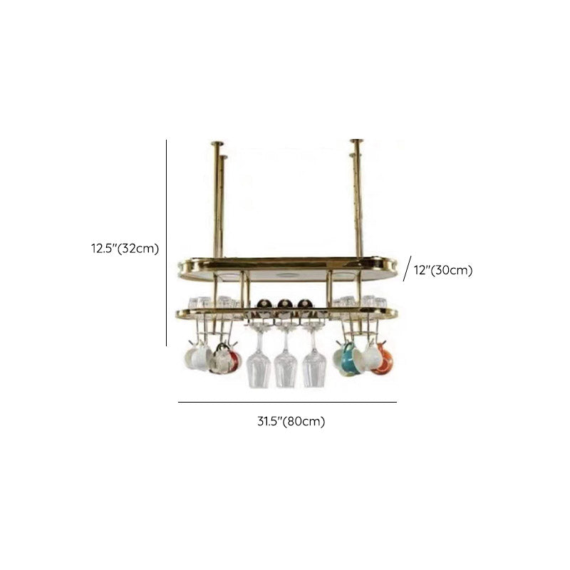 Stainless Steel Wine Holder Rack Modern Style Hanging Wine Rack Holder Clearhalo 'furn' 'furn_wine_racks' 'Furniture' 'Kitchen & Dining Furniture' 'Wine Racks' 'wine_racks' 6852651