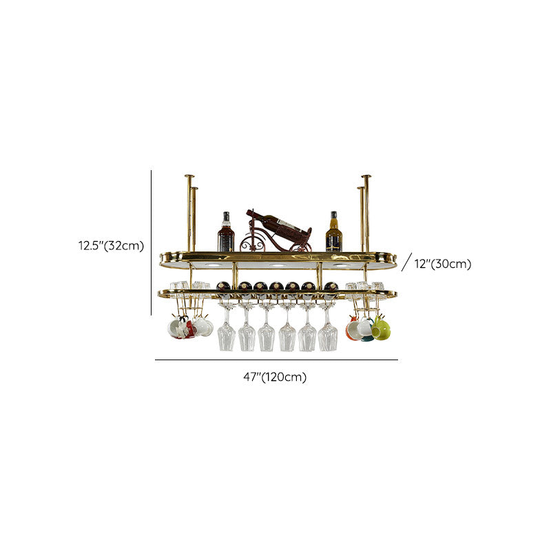 Stainless Steel Wine Holder Rack Modern Style Hanging Wine Rack Holder Clearhalo 'furn' 'furn_wine_racks' 'Furniture' 'Kitchen & Dining Furniture' 'Wine Racks' 'wine_racks' 6852653