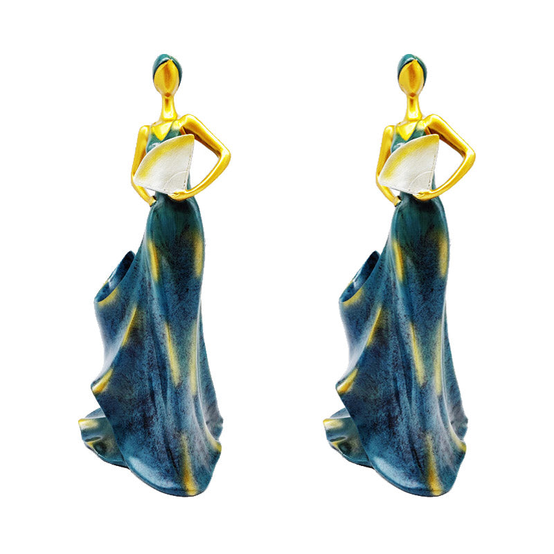 Glam Glam Tabetop Wine Bottle Hreder Resin Resin Bouteille en bleu