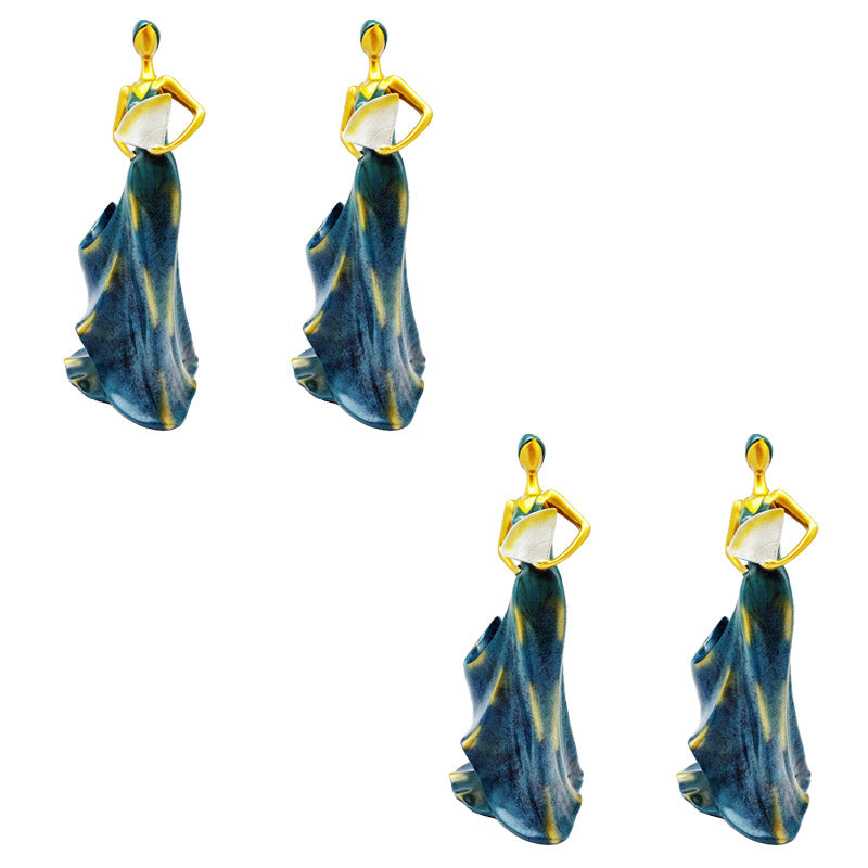 Glam Glam Tabetop Wine Bottle Hreder Resin Resin Bouteille en bleu