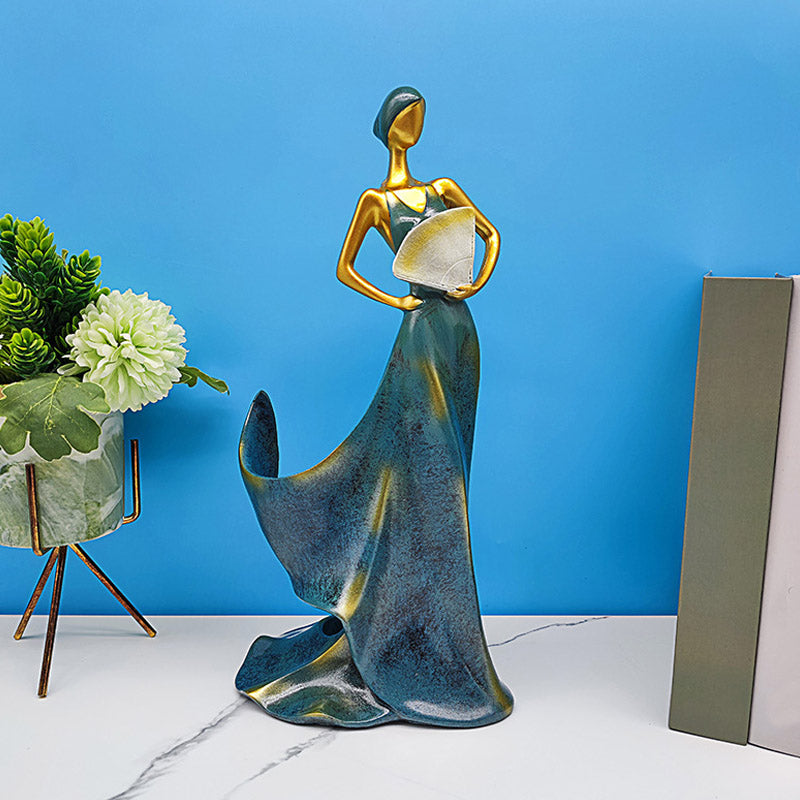 Glam Glam Tabetop Wine Bottle Hreder Resin Resin Bouteille en bleu