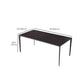 Table de salle à manger de style simplicité Table de salle à manger rectangulaire en pierre en noir