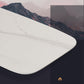 Glam Style Dinner Table Rectangle Stone Dining Room Table in White Clearhalo 'Dining Tables & Seating' 'Dining Tables' 'dining_table' 'furn' 'furn_dining_table' 'Furniture' 'Kitchen & Dining Furniture' 6852956