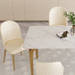 Glam Style Dinner Table Rectangle Stone Dining Room Table in White Clearhalo 'Dining Tables & Seating' 'Dining Tables' 'dining_table' 'furn' 'furn_dining_table' 'Furniture' 'Kitchen & Dining Furniture' 6852957
