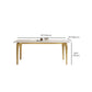 Glam Style Dinner Table Rectangle Stone Dining Room Table in White Clearhalo 'Dining Tables & Seating' 'Dining Tables' 'dining_table' 'furn' 'furn_dining_table' 'Furniture' 'Kitchen & Dining Furniture' 6852960