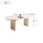 Simplicity Style Dinette Table Stone Oval Dining Room Table in White Clearhalo 'Dining Tables & Seating' 'Dining Tables' 'dining_table' 'furn' 'furn_dining_table' 'Furniture' 'Kitchen & Dining Furniture' 6853012