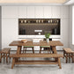 Simplicity Style Dinette Table Solid Wood Rectangle Dinner Table in Brown