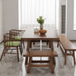 Simplicity Style Dinette Table Solid Wood Rectangle Dinner Table in Brown