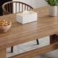 Simplicity Style Dinette Table Solid Wood Rectangle Dinner Table in Brown