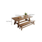 Simplicity Style Dinette Table Solid Wood Rectangle Dinner Table in Brown