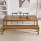 Simplicity Dinette Table Solid Wood Rectangle Dinner Table in Brown 86.6"L x 39.4"W x 29.5"H Without Chairs Clearhalo 'Dining Tables & Seating' 'Dining Tables' 'dining_table' 'furn' 'furn_dining_table' 'Furniture' 'Kitchen & Dining Furniture' 6853033