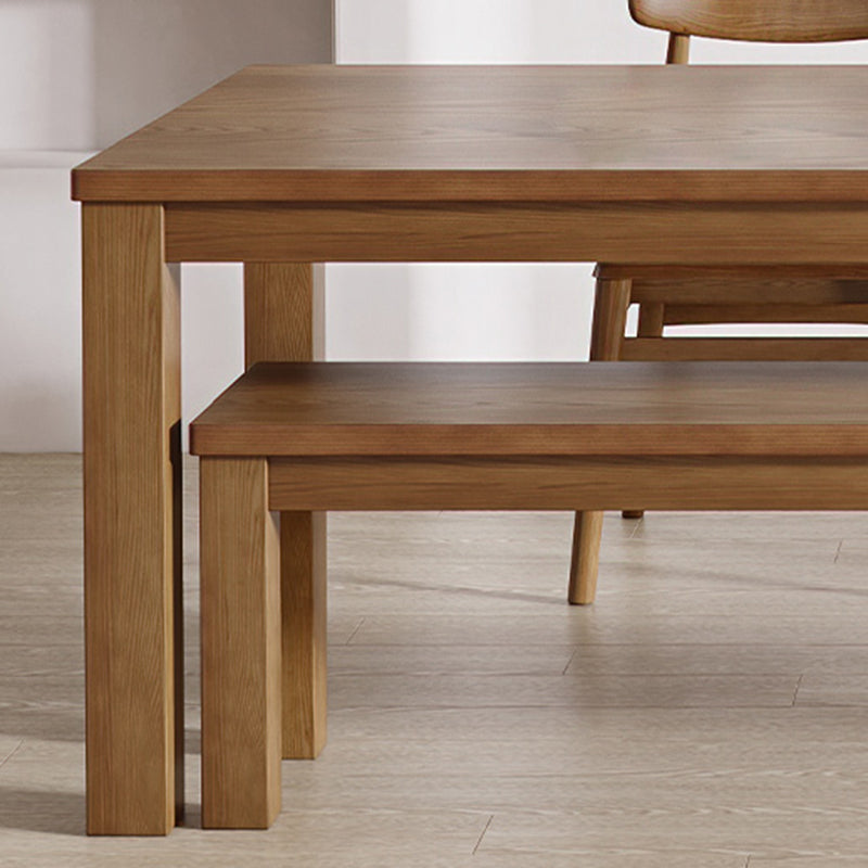 Simplicity Dinette Table Solid Wood Rectangle Dinner Table in Brown Clearhalo 'Dining Tables & Seating' 'Dining Tables' 'dining_table' 'furn' 'furn_dining_table' 'Furniture' 'Kitchen & Dining Furniture' 6853039