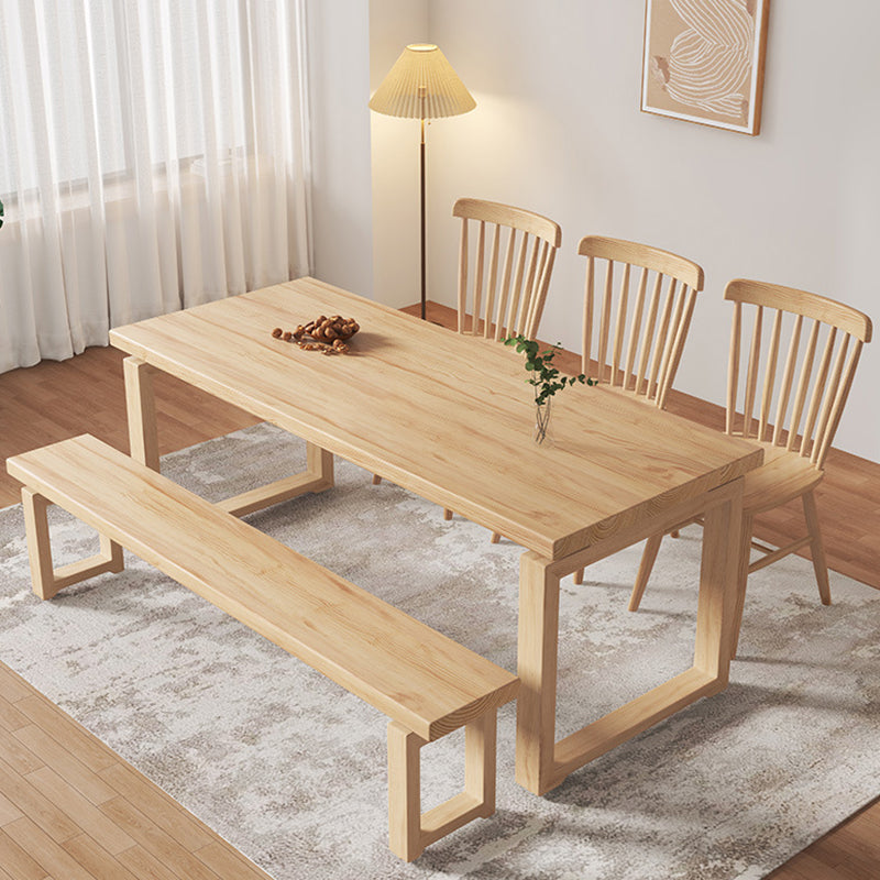 Tavolo da pranzo stile semplicità Tavolo da pranzo rettangolare in legno massello per la casa