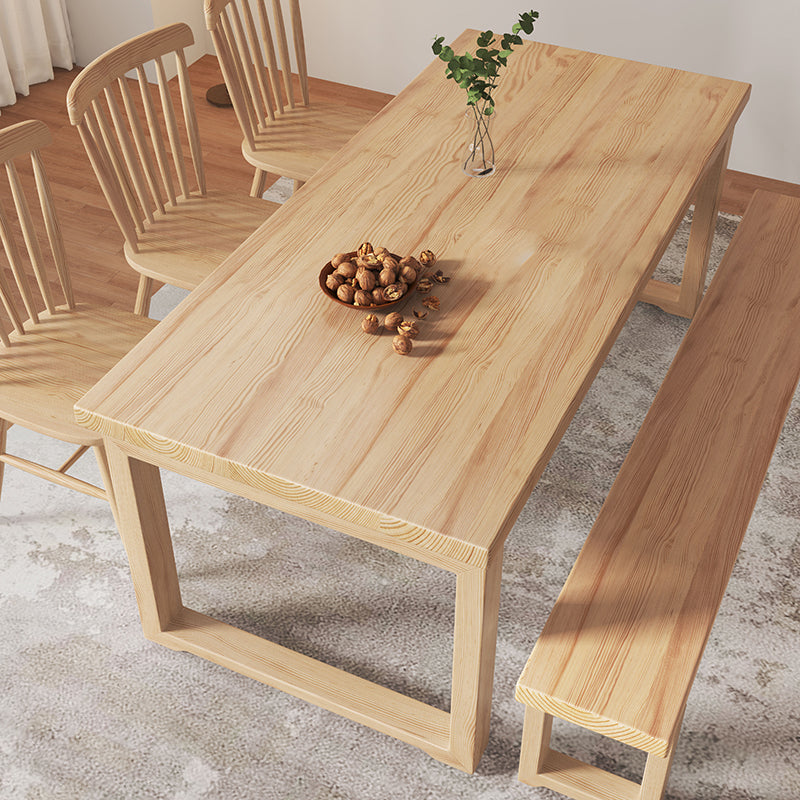 Tavolo da pranzo stile semplicità Tavolo da pranzo rettangolare in legno massello per la casa