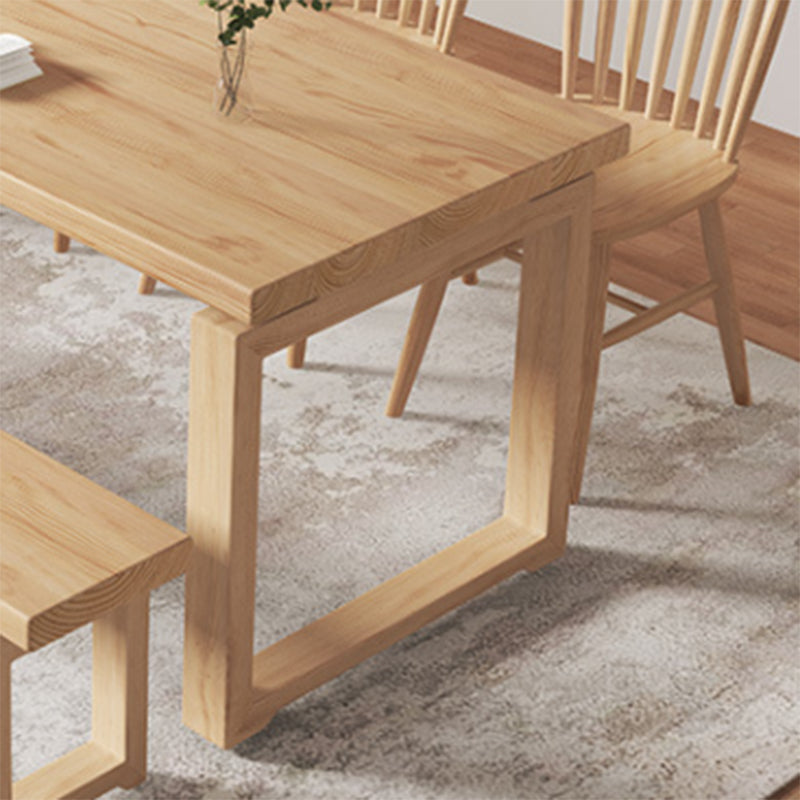 Tavolo da pranzo stile semplicità Tavolo da pranzo rettangolare in legno massello per la casa
