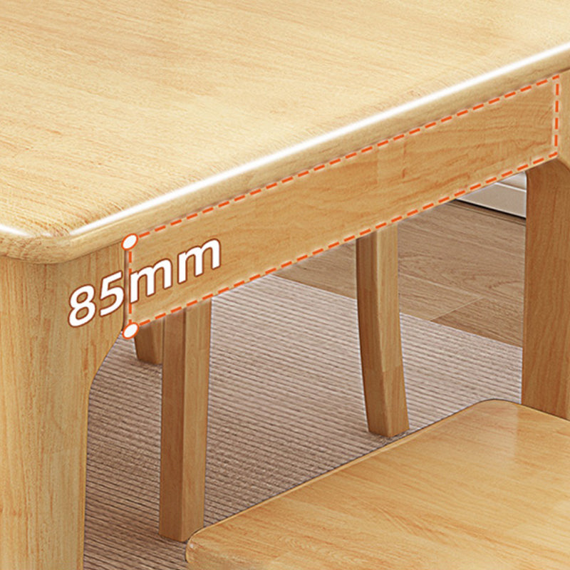 Table de salle à manger de Style simple, Table de dîner rectangulaire en bois massif pour la cuisine