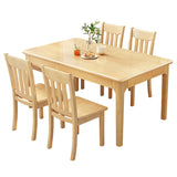 Table de salle à manger de Style simple, Table de dîner rectangulaire en bois massif pour la cuisine