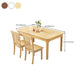 Table de salle à manger de Style simple, Table de dîner rectangulaire en bois massif pour la cuisine