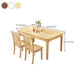 Table de salle à manger de Style simple, Table de dîner rectangulaire en bois massif pour la cuisine
