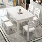 Simplicity Style Dinette Table Solid Wood Rectangle Dinner Table for Dining Room White Without Chairs Clearhalo 'Dining Tables & Seating' 'Dining Tables' 'dining_table' 'furn' 'furn_dining_table' 'Furniture' 'Kitchen & Dining Furniture' 6853098