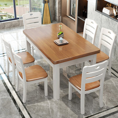 Simplicity Style Dinette Table Solid Wood Rectangle Dinner Table for Dining Room Brown Without Chairs Clearhalo 'Dining Tables & Seating' 'Dining Tables' 'dining_table' 'furn' 'furn_dining_table' 'Furniture' 'Kitchen & Dining Furniture' 6853099