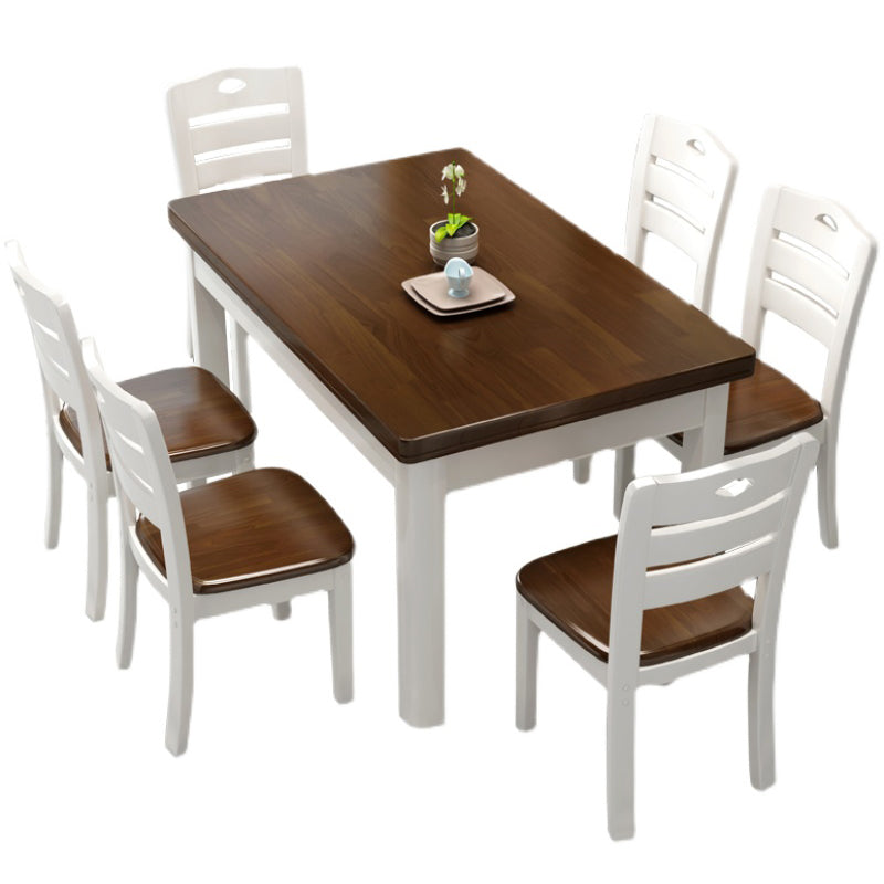 Simplicity Style Dinette Table Solid Wood Rectangle Dinner Table for Dining Room Clearhalo 'Dining Tables & Seating' 'Dining Tables' 'dining_table' 'furn' 'furn_dining_table' 'Furniture' 'Kitchen & Dining Furniture' 6853102