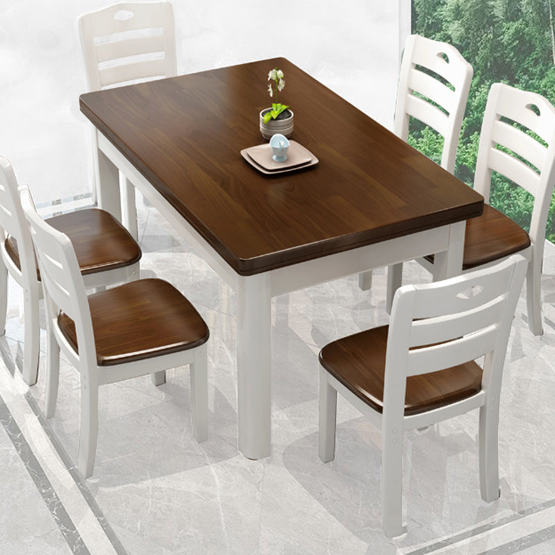 Simplicity Style Dinette Table Solid Wood Rectangle Dinner Table for Dining Room Clearhalo 'Dining Tables & Seating' 'Dining Tables' 'dining_table' 'furn' 'furn_dining_table' 'Furniture' 'Kitchen & Dining Furniture' 6853103