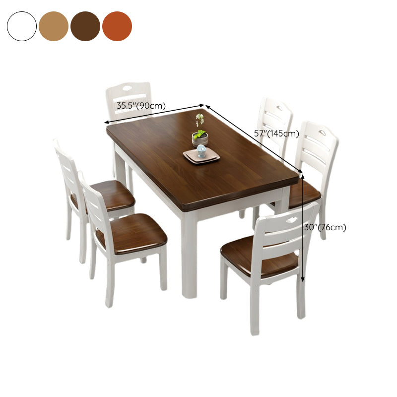 Simplicity Style Dinette Table Solid Wood Rectangle Dinner Table for Dining Room Clearhalo 'Dining Tables & Seating' 'Dining Tables' 'dining_table' 'furn' 'furn_dining_table' 'Furniture' 'Kitchen & Dining Furniture' 6853106