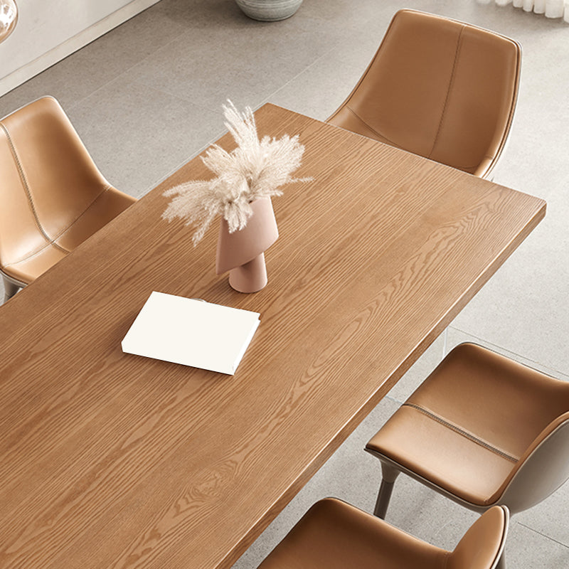 Simplicity Dinette Table Rectangle Solid Wood Dinner Table in Brown Clearhalo 'Dining Tables & Seating' 'Dining Tables' 'dining_table' 'furn' 'furn_dining_table' 'Furniture' 'Kitchen & Dining Furniture' 6853113