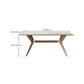 Simplicity Style Dinette Table Rectangle Stone Dinner Table in White Clearhalo 'Dining Tables & Seating' 'Dining Tables' 'dining_table' 'furn' 'furn_dining_table' 'Furniture' 'Kitchen & Dining Furniture' 6853141