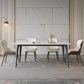 Mesa de comedor rectangular de piedra sinterizada, mesa de comedor moderna para cocina