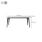 Mesa de comedor rectangular de piedra sinterizada, mesa de comedor moderna para cocina