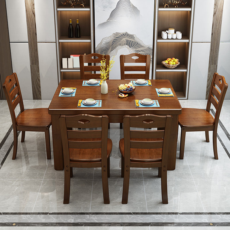 Solid Wood Dining Table Modern Rectangle Dining Table for Dining Room