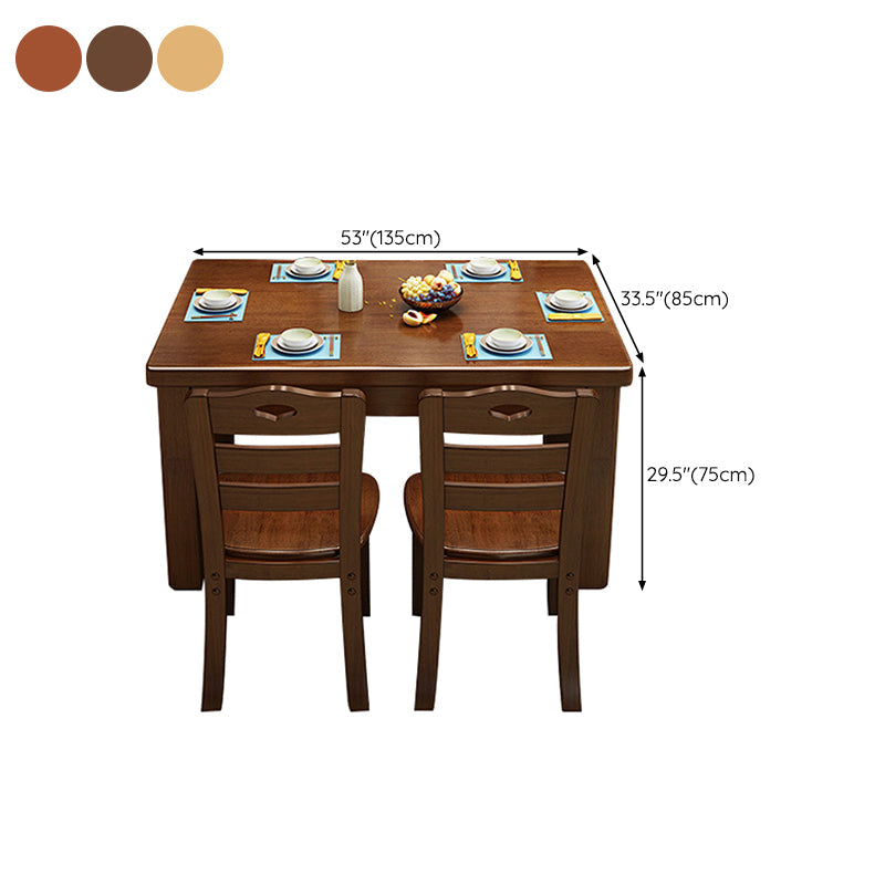 Solid Wood Dining Table Modern Rectangle Dining Table for Dining Room