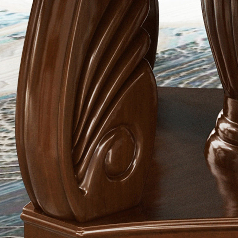 Solid Wood Dining Table Traditional Round Dining Table for Kitchen