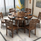 Round Solid Wood Dining Table Tradition Dining Table for Kitchen Walnut Without Chairs Clearhalo 'Dining Tables & Seating' 'Dining Tables' 'dining_table' 'furn' 'furn_dining_table' 'Furniture' 'Kitchen & Dining Furniture' 6853199