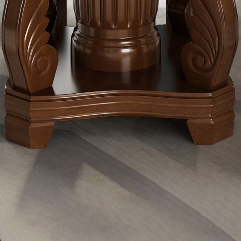 Round Solid Wood Dining Table Tradition Dining Table for Kitchen Clearhalo 'Dining Tables & Seating' 'Dining Tables' 'dining_table' 'furn' 'furn_dining_table' 'Furniture' 'Kitchen & Dining Furniture' 6853205