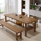 Simplicity Dinette Table Solid Wood Rectangle Dining Room Table in Brown 78.7"L x 35.4"W x 29.5"H Without Chairs Clearhalo 'Dining Tables & Seating' 'Dining Tables' 'dining_table' 'furn' 'furn_dining_table' 'Furniture' 'Kitchen & Dining Furniture' 6853210