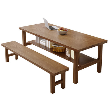 Simplicity Dinette Table Solid Wood Rectangle Dining Room Table in Brown Without Chairs Clearhalo 'Dining Tables & Seating' 'Dining Tables' 'dining_table' 'furn' 'furn_dining_table' 'Furniture' 'Kitchen & Dining Furniture' 6853214