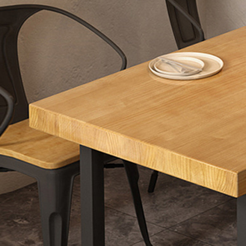 工業用1/5ピースダイニングセット長方形の木製ダイニングテーブルミルクティーショップ