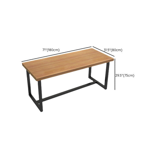 Industrial 1/5 pièces Ensemble de restauration Rectangle Table à manger en bois pour boutique de thé au lait