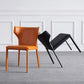 Silla de comedor de cuero de estilo moderno silla sin brazo