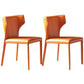 Silla de comedor de cuero de estilo moderno silla sin brazo