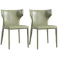 Silla de comedor de cuero de estilo moderno silla sin brazo